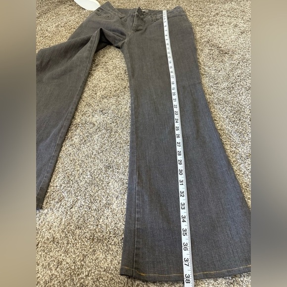 J. Jill Jeans Womens Size 4 Gray Denim Cotton Stretch Pockets Flat Front Bootcut - Picture 5 of 8